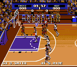 Tecmo Super NBA Basketball (USA) In game screenshot